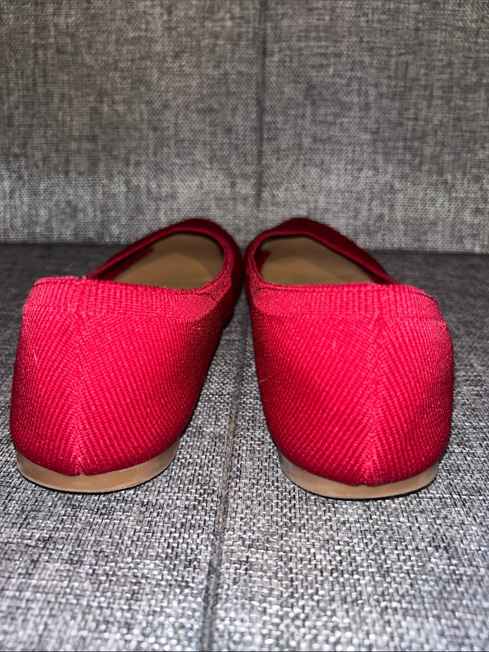 Kelly & Katie Pointed Knit Ballet Flats in Red - Picture 4 of 7